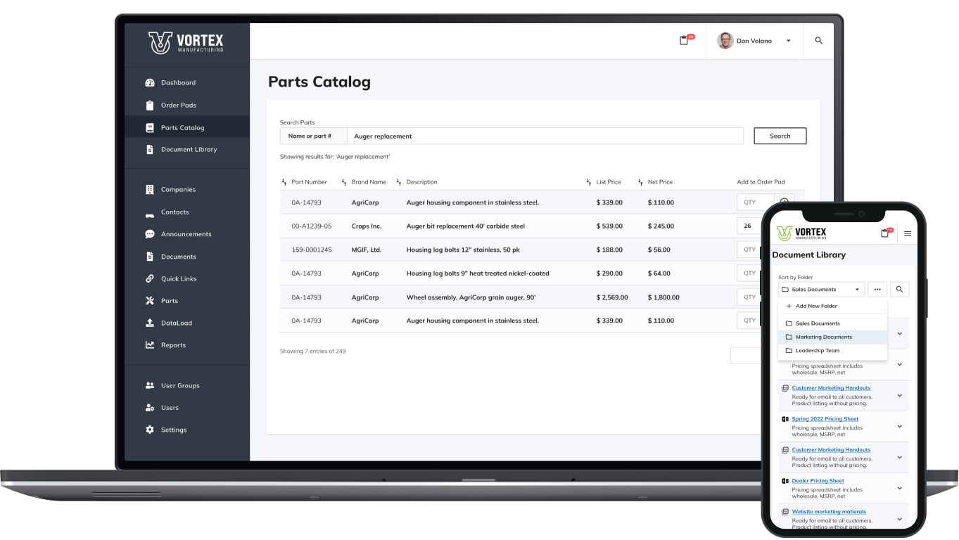 volano-software- web based manufacturer portal-1